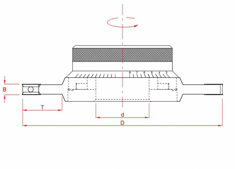 INSERT GROOVING CUTTER ADJUSTABLE BY NUT