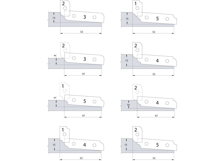 Testa porta coltelli multiprofilo per piattabande