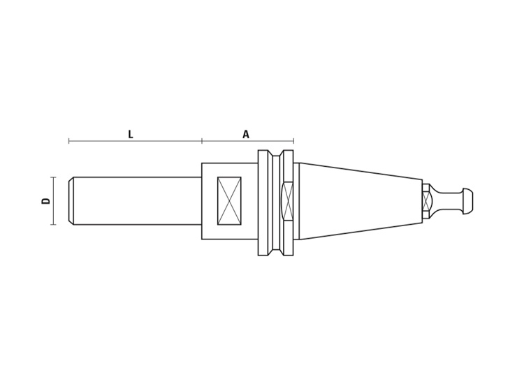 High precision spindle chuck - iso 30/iso 40 shank