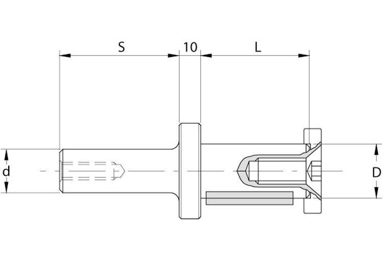 Cutters spindles with cylindrical shank