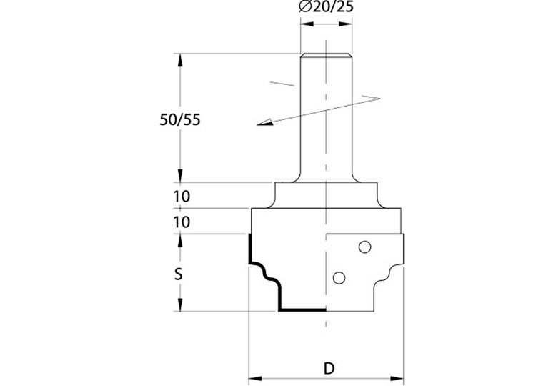 Fresa pantografo sagomata