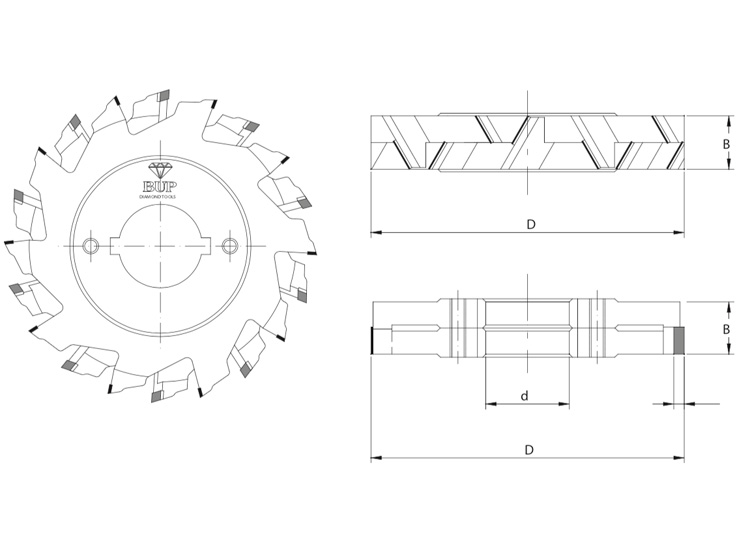 Adjustable diamond jointing cutters.