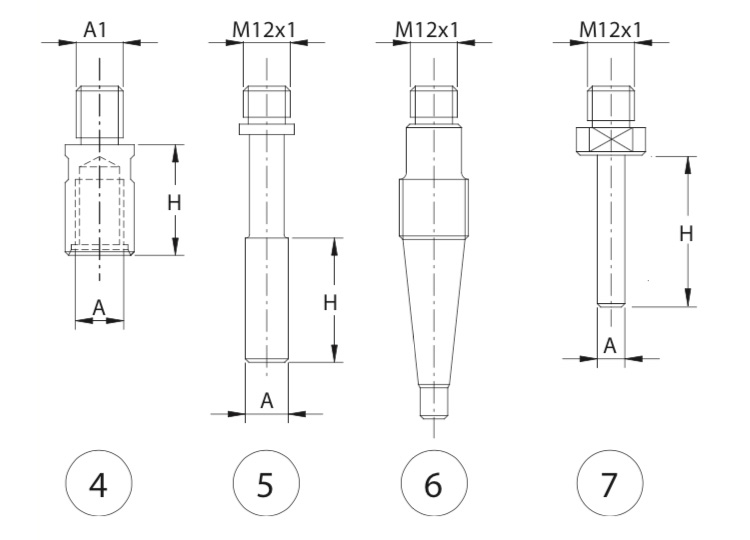 Drill holders for articles 7165 - 7166