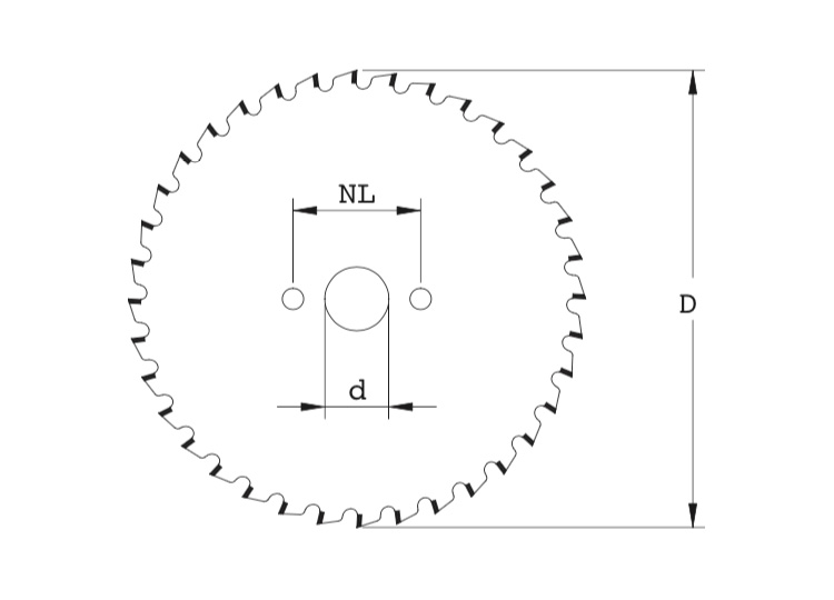 Circular saw blade for plastic materials