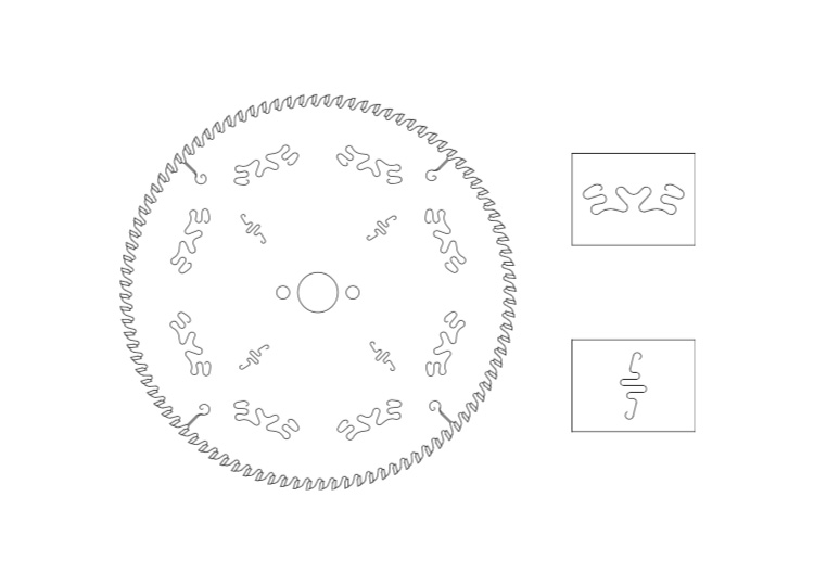 Circular saw blades for plastic laminated panels cutting