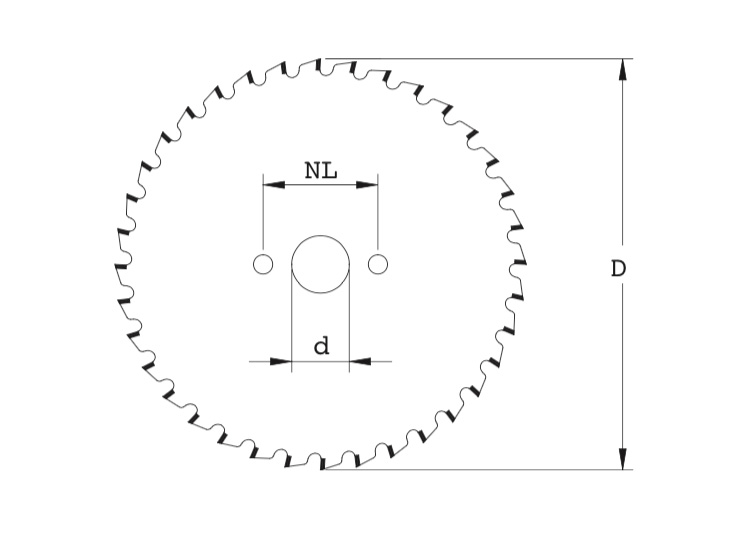 Double end tenoner scoring saw blade