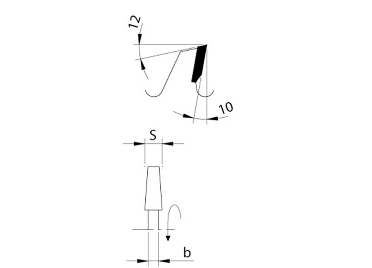 Panel sizing conical scoring saw blade