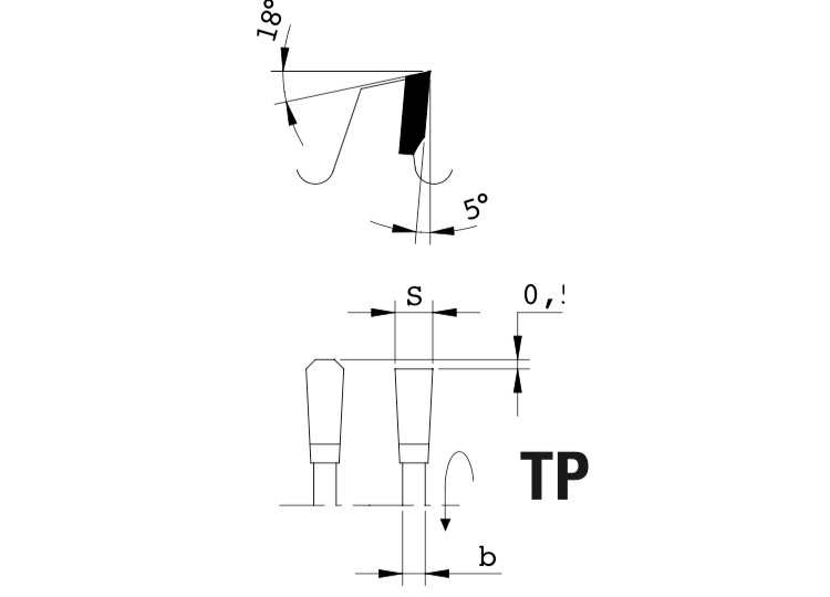 Light metals circular saw blade - positive hook angle